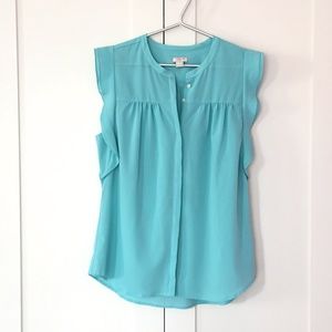 NWOT JCrew Factory Ruffled Sleeveless Top